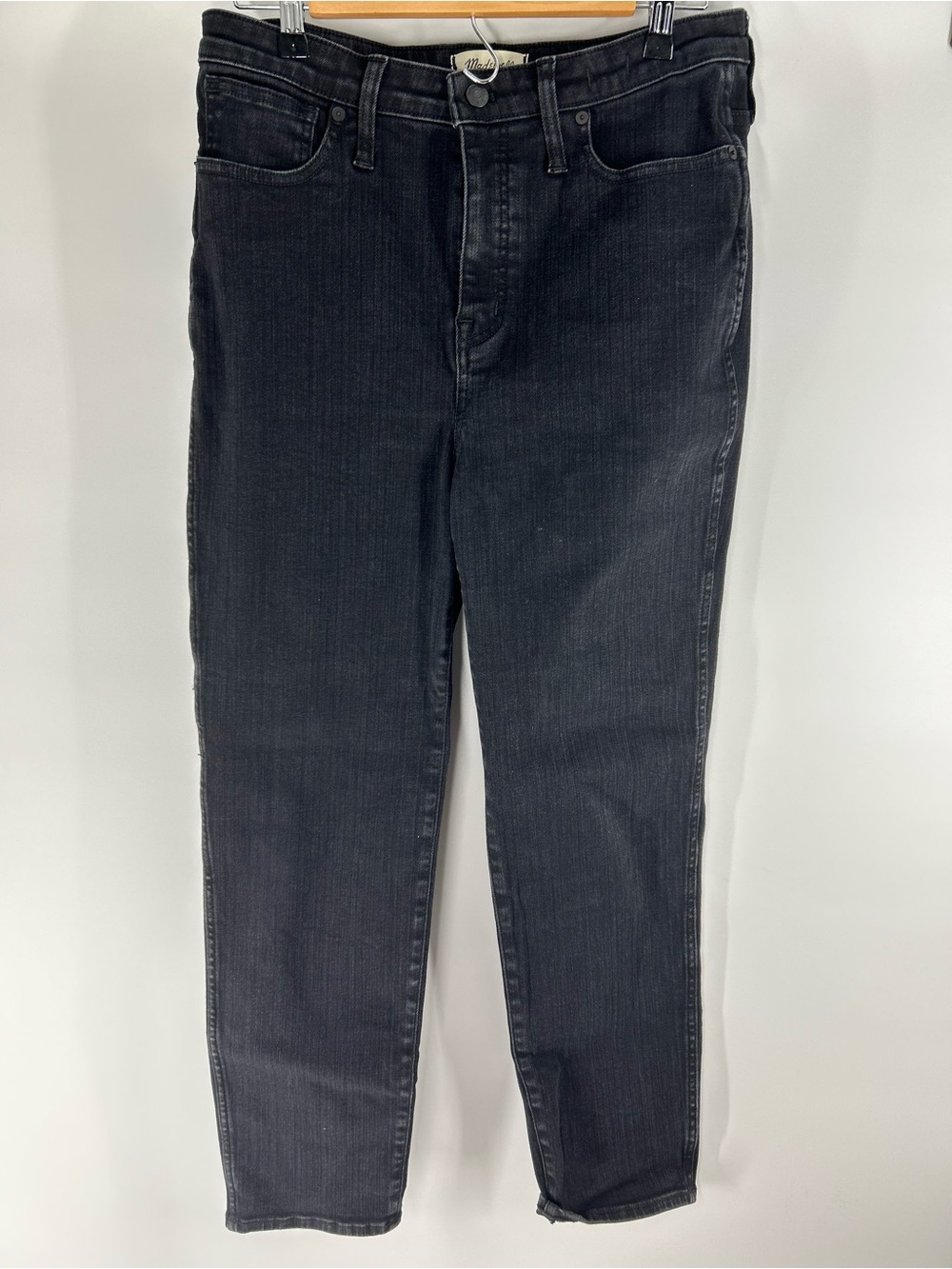 Madewell Black High-Rise Straight Jeans